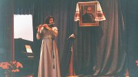 Fr. Oleg gladden the faithful with playing flute